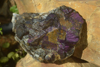 Natural Metallic Purpurite Cobbed Specimens x 3 From Erongo, Namibia