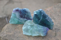 Polished Watermelon Fluorite Slices  x 6 From Uis, Namibia