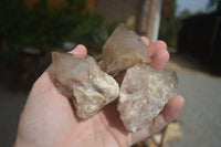 Natural Cascading White Phantom Smokey Quartz Clusters  x 12 From Luena, Congo - Toprock Gemstones and Minerals 