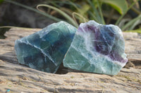 Polished Watermelon Fluorite Slices  x 6 From Uis, Namibia