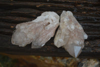 Natural Cascading White Phantom Smokey Quartz Clusters  x 12 From Luena, Congo - Toprock Gemstones and Minerals 