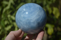 Polished Blue Calcite Sphere  x 1 From Ihadilalana, Madagascar