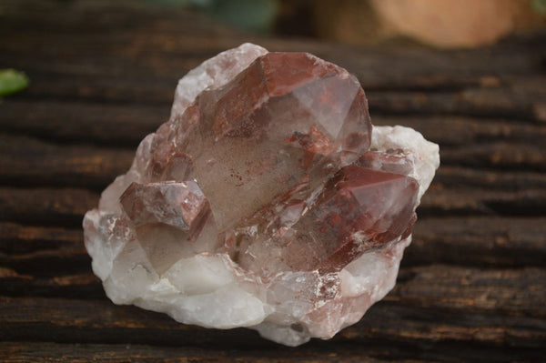 Natural Red Hematoid Phantom Quartz Clusters  x 5 From Karoi, Zimbabwe - TopRock