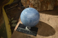 Polished Blue Calcite Sphere  x 1 From Ihadilalana, Madagascar