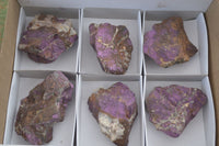 Natural Metallic Purpurite Cobbed Specimens  x 6 From Erongo, Namibia - Toprock Gemstones and Minerals 