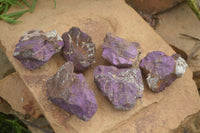 Natural Metallic Purpurite Cobbed Specimens  x 6 From Erongo, Namibia - Toprock Gemstones and Minerals 