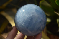 Polished Blue Calcite Sphere  x 1 From Ihadilalana, Madagascar