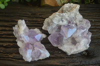 Natural Jacaranda Amethyst Clusters  x 2 From Zambia - Toprock Gemstones and Minerals 