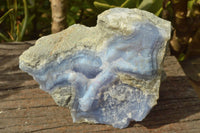 Natural Crystalline Blue Lace Agate Specimens x 2 From Nsanje, Malawi - TopRock