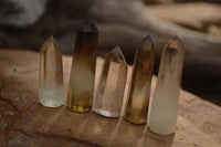 Polished Wispy Phantom Smokey Quartz Points x 20 From Madagascar