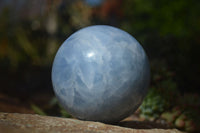 Polished Blue Calcite Sphere  x 1 From Ihadilalana, Madagascar