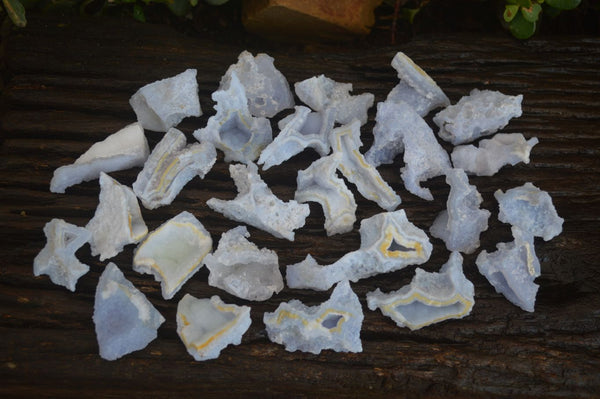 Natural Etched Blue Chalcedony Specimens  x 35 From Nsanje, Malawi