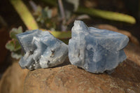 Natural New Sky Blue Calcite Specimens  x 35 From Spitzkop, Namibia