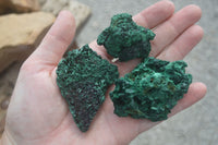 Natural Chatoyant Silky Malachite Specimens  x 12 From Kasompe, Congo - Toprock Gemstones and Minerals 