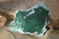 Natural Crystalline Malachite Specimens  x 3 From Congo