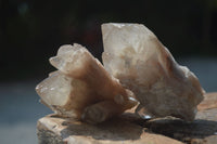 Natural Cascading White Phantom Smokey Quartz Clusters  x 12 From Luena, Congo - Toprock Gemstones and Minerals 