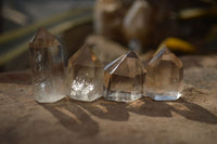 Polished Wispy Phantom Smokey Quartz Points x 20 From Madagascar