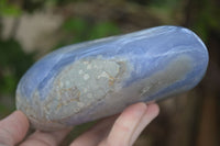 Polished Blue Lace Agate Standing Free Form  x 1 From Nsanje, Malawi - Toprock Gemstones and Minerals 