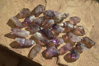 Natural Small Amethyst Window Quartz Crystals  x 35 From Chiredzi, Zimbabwe