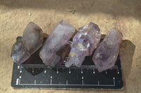 Natural Smokey Window Amethyst Crystals  x 35 From Chiredzi, Zimbabwe