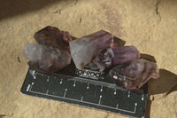 Natural Small Amethyst Window Quartz Crystals  x 35 From Chiredzi, Zimbabwe