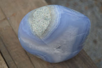 Polished Blue Lace Agate Standing Free Form  x 1 From Nsanje, Malawi - Toprock Gemstones and Minerals 