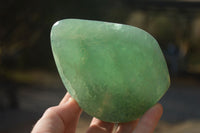 Polished  Green Fluorite Standing Free Forms  x 2 From Madagascar