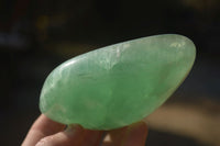 Polished  Green Fluorite Standing Free Forms  x 2 From Madagascar