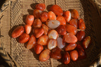 Polished  Carnelian Agate Tumble Stones  x 1 Kg Lot From Madagascar