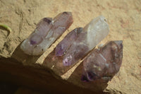 Natural Small Amethyst Window Quartz Crystals  x 35 From Chiredzi, Zimbabwe