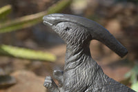 Polished Black Soapstone Dinosaur Carving x 1 From Zimbabwe