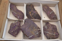 Polished  Metallic Purpurite Slices With Matte Finish x 6 From Erongo, Namibia