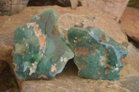 Polished  One Side Polished Emerald Mtorolite Plates  x 3 From Zimbabwe