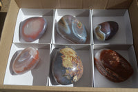 Polished Red Sashe River Agate Free Forms x 6 From Sashe River, Zimbabwe