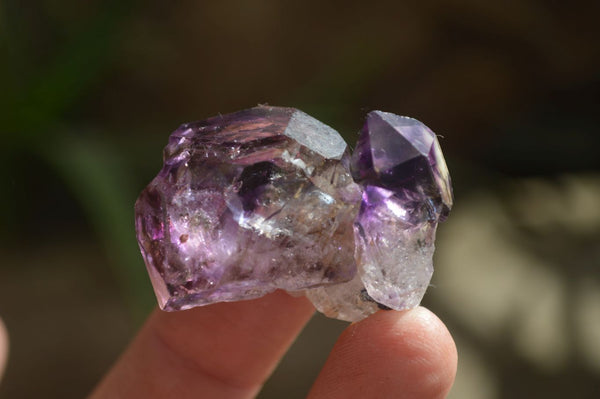 Natural Smokey Window Amethyst Crystals  x 35 From Chiredzi, Zimbabwe