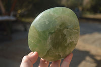 Polished  Green Fluorite Standing Free Forms  x 2 From Madagascar