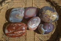 Polished Red Sashe River Agate Free Forms x 6 From Sashe River, Zimbabwe