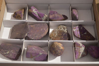 Polished  Metallic Purpurite Slices With Matte Finish x 13 From Erongo, Namibia