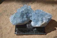 Natural Blue Celestite Crystal Specimens  x 4 From Sakoany, Madagascar - Toprock Gemstones and Minerals 