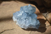 Natural Blue Celestite Crystal Specimens  x 4 From Sakoany, Madagascar - Toprock Gemstones and Minerals 