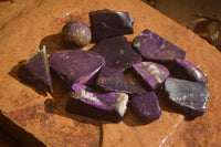 Polished  Metallic Purpurite Slices With Matte Finish x 13 From Erongo, Namibia