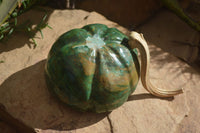 Polished Green Verdite Pumpkin Carving x 1 From Zimbabwe