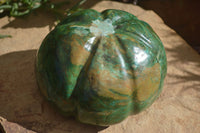 Polished Green Verdite Pumpkin Carving x 1 From Zimbabwe