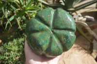 Polished Green Verdite Pumpkin Carving x 1 From Zimbabwe