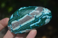 Polished Gorgeous Patterned Malacholla Free Forms  x 4 From Congo - Toprock Gemstones and Minerals 