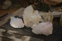 Natural Large Castle Quartz Clusters x 3 From Ambatfinhandrana, Madagascar