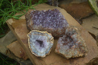 Natural Amethyst Crystal Specimens  x 3 From Zululand, South Africa - Toprock Gemstones and Minerals 