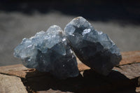 Natural Blue Celestite Crystal Specimens  x 4 From Sakoany, Madagascar - Toprock Gemstones and Minerals 