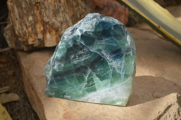 Polished Watermelon Fluorite Standing Slab  x 1 From Uis, Namibia