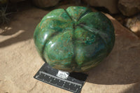 Polished Green Verdite Pumpkin Carving x 1 From Zimbabwe